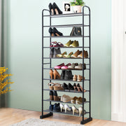 Torre de Sapatos de 10 Níveis para 50 Pares com Prateleiras Desmontáveis Organizador de Sapatos de Grande Capacidade para Sala Corredor 66 x 29 x 152 cm