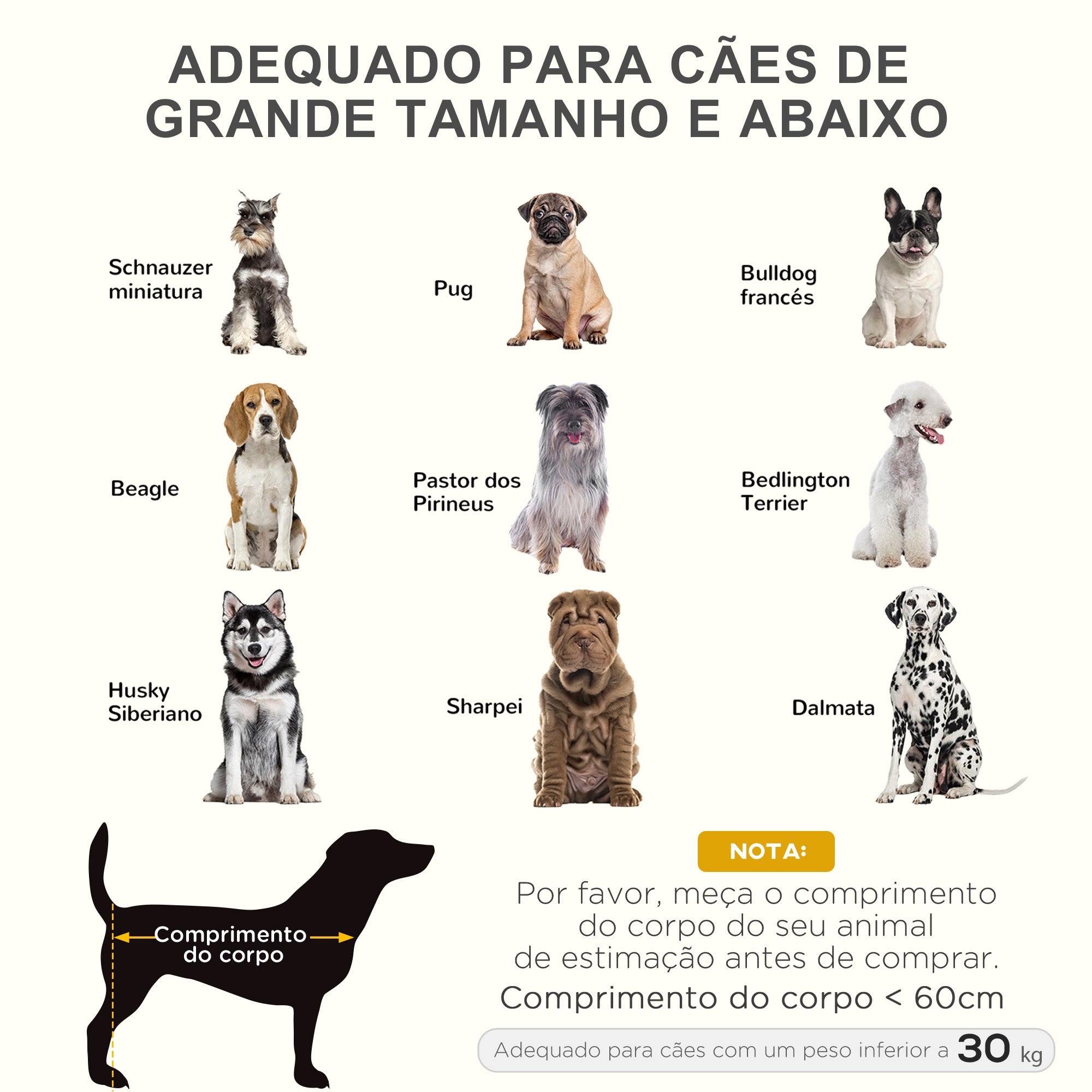 Cama Elevada para Animais de Estimação - 92x76x18 cm - Cor Preto