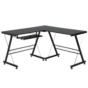 Secretária para Escritório 2 em 1 130x130x73,5cm Preto