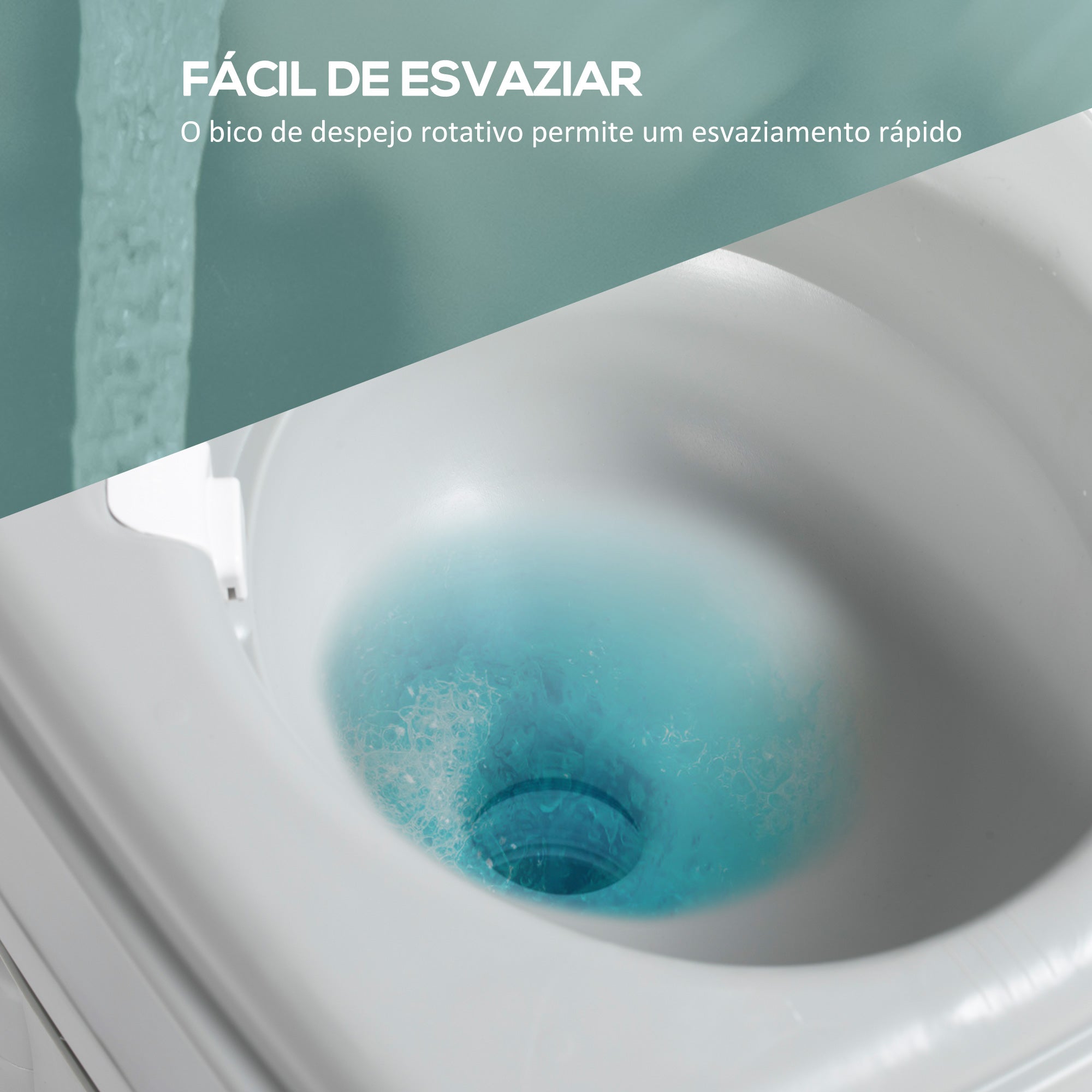 Sanita Portátil Cinzenta 33x40x43 cm