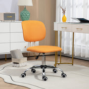 Cadeira de Escritório – 48x53x80-90 cm – Laranja – Tecido de linho sintético