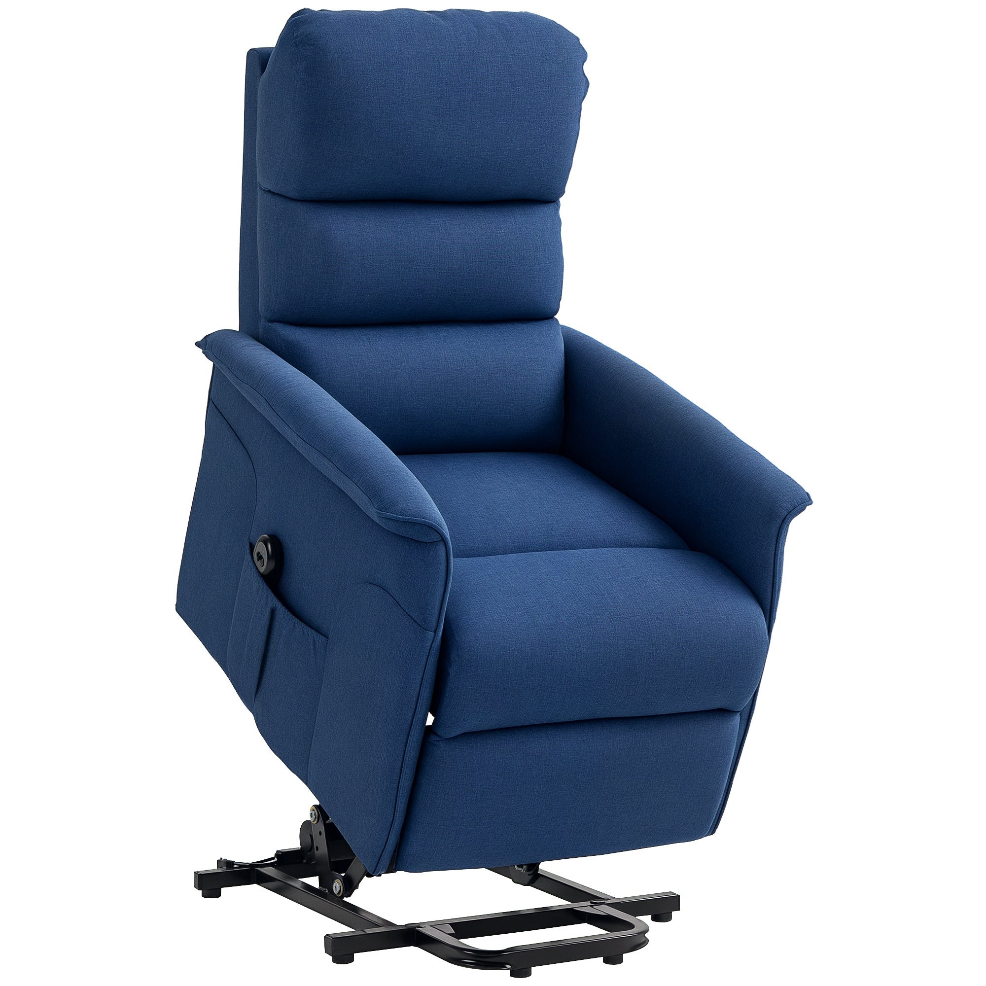 Poltrona Relax Reclinável Elétrica 66x90x96 cm Azul