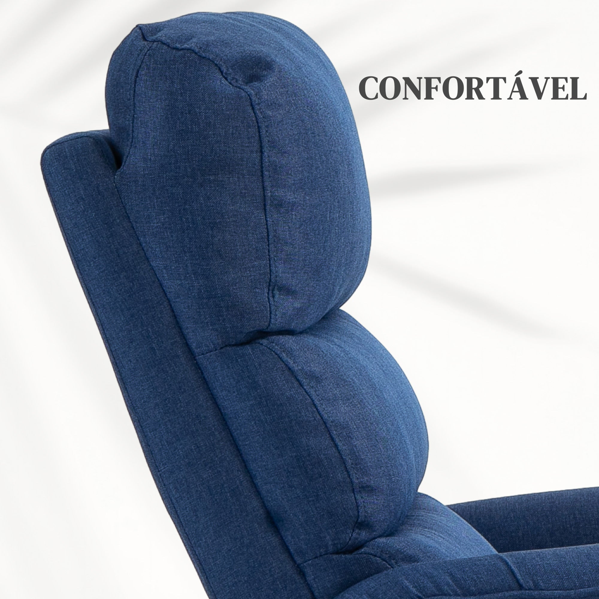 Poltrona Relax Reclinável Elétrica 66x90x96 cm Azul