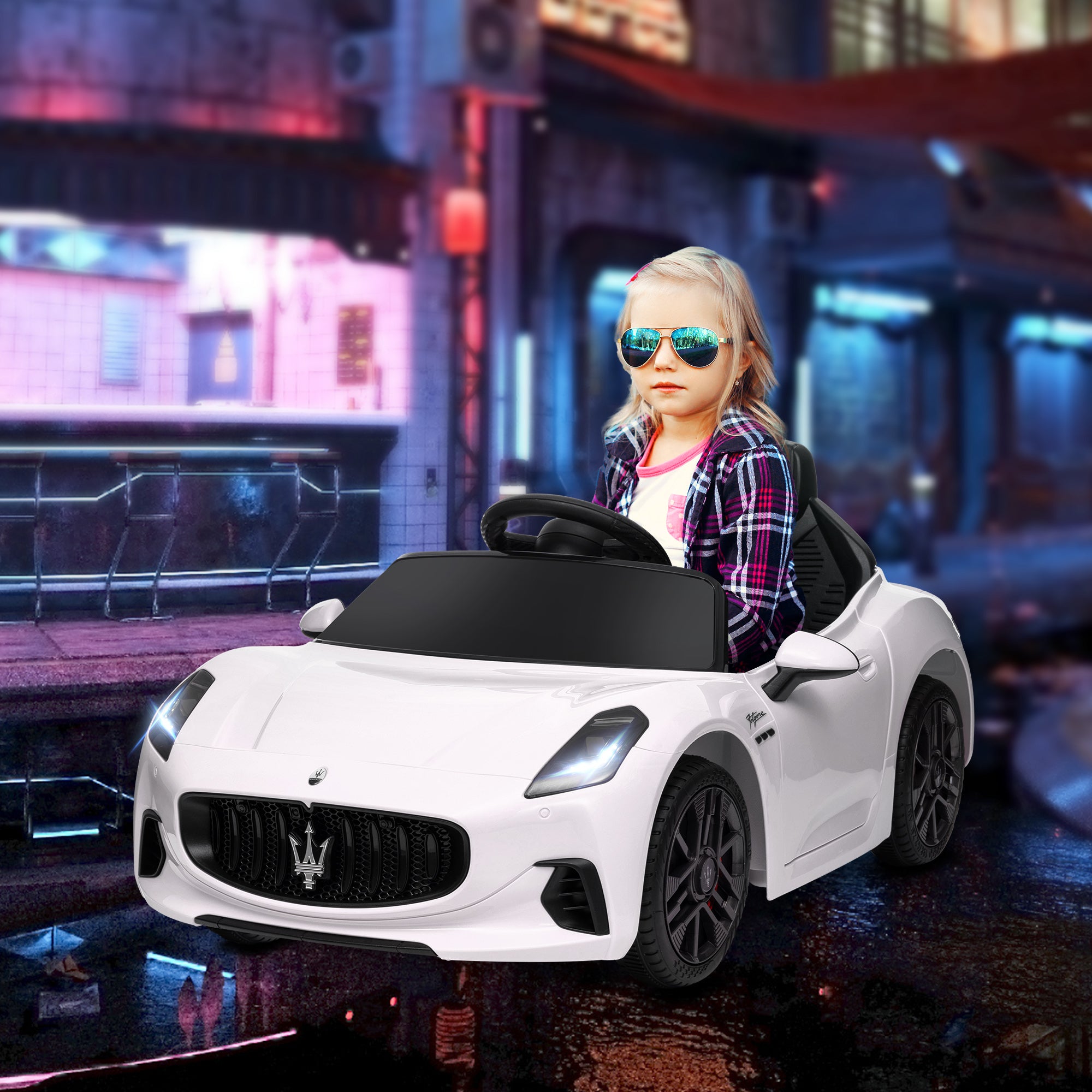 Carro Elétrico para Crianças 98x59x43 cm Branco