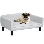 Sofá para Cães Médios Cinza Claro 82x54x36 cm