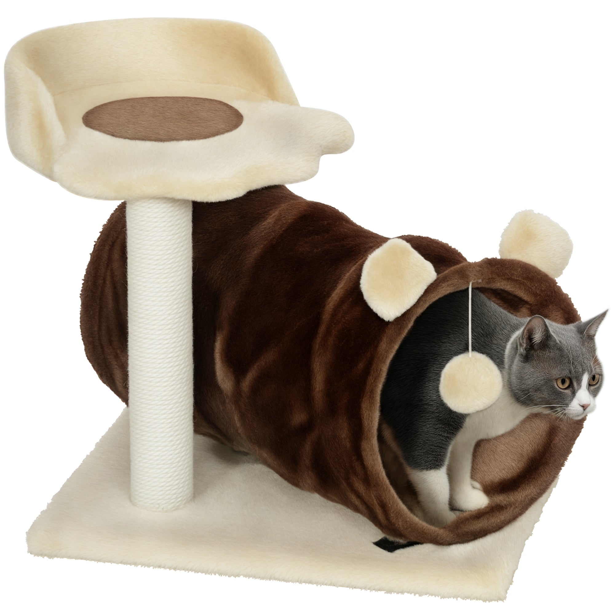Arranhador para Gatos Altura 47 cm Cor Marrom