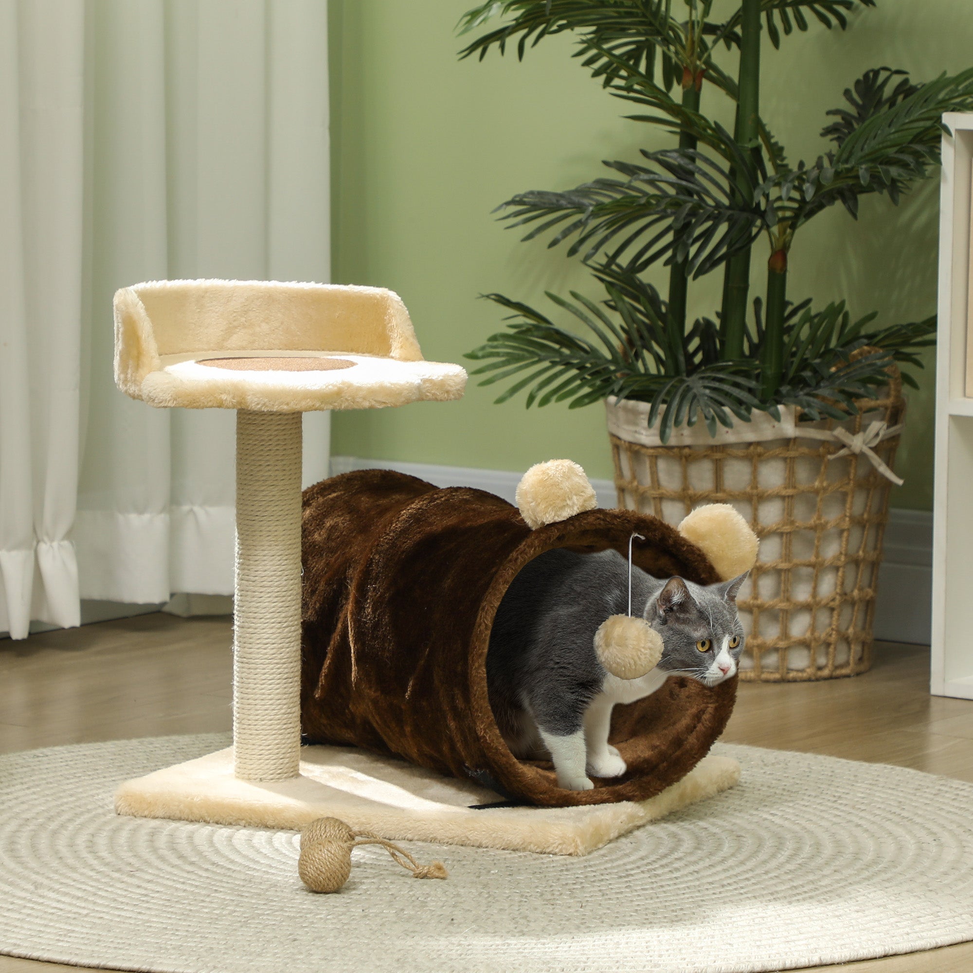 Arranhador para Gatos Altura 47 cm Cor Marrom