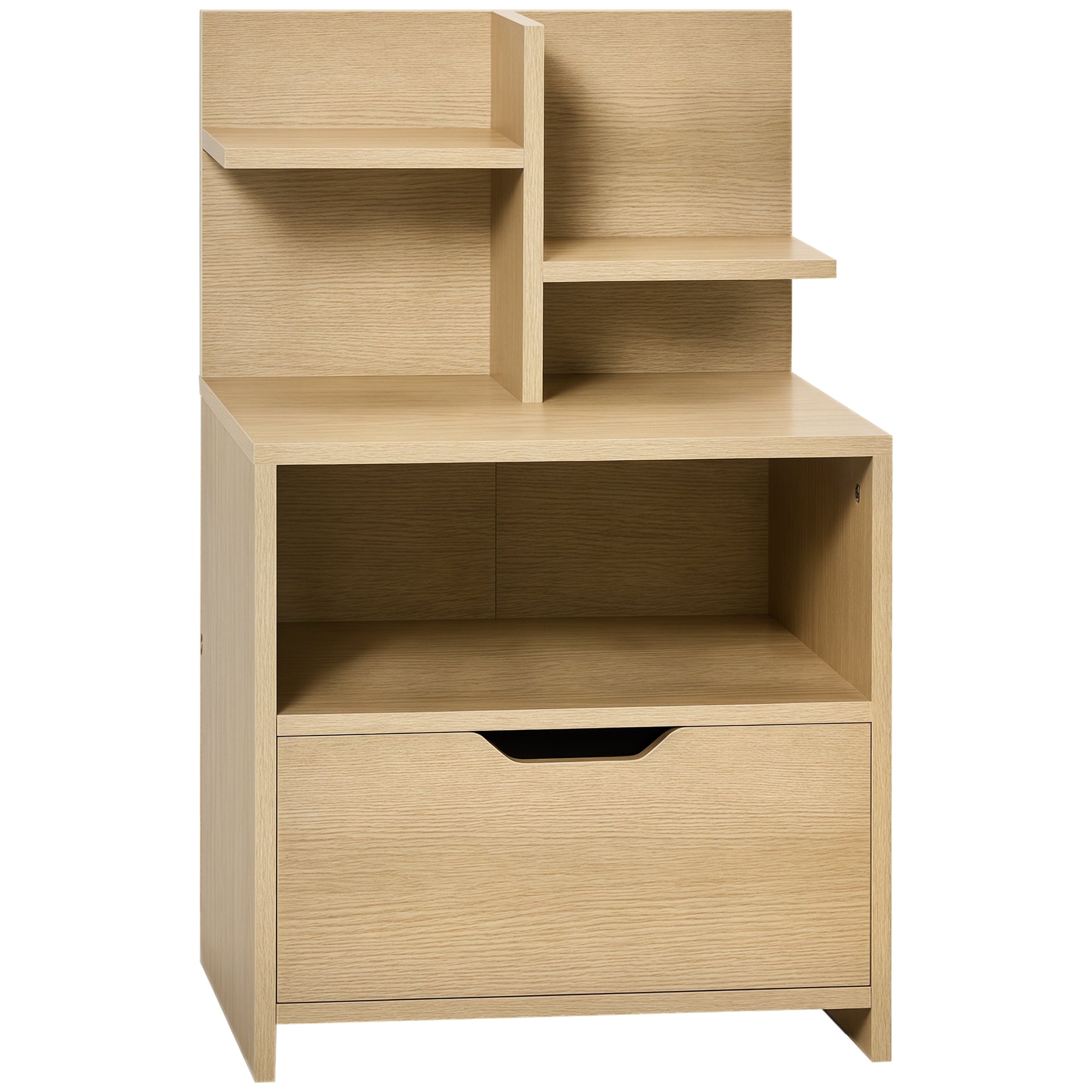 Mesa de Cabeceira Moderna 45x35x73 cm Cor de Madeira Natural