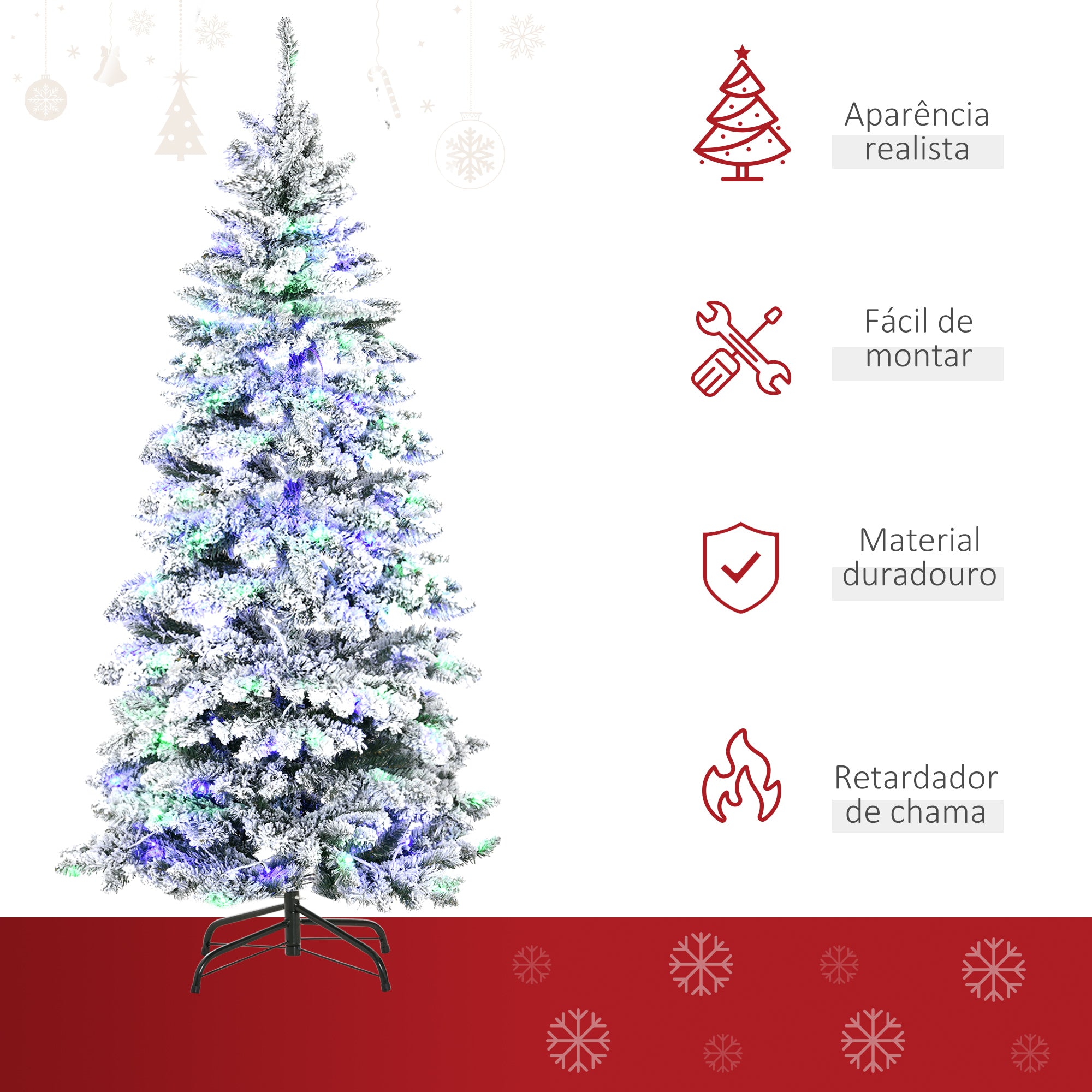 Árvore de Natal – 210 cm – Verde – PVC
