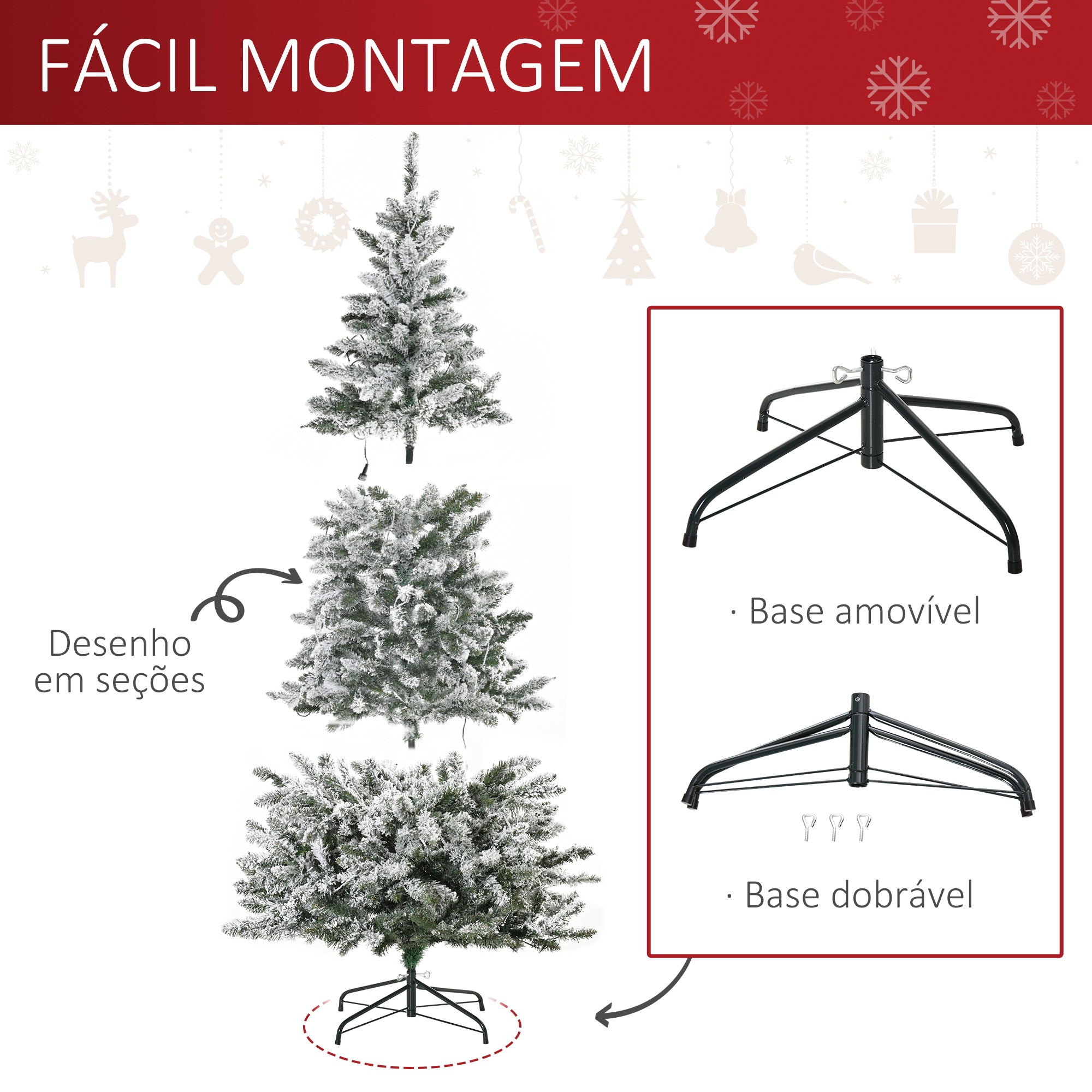 Árvore de Natal – 210 cm – Verde – PVC