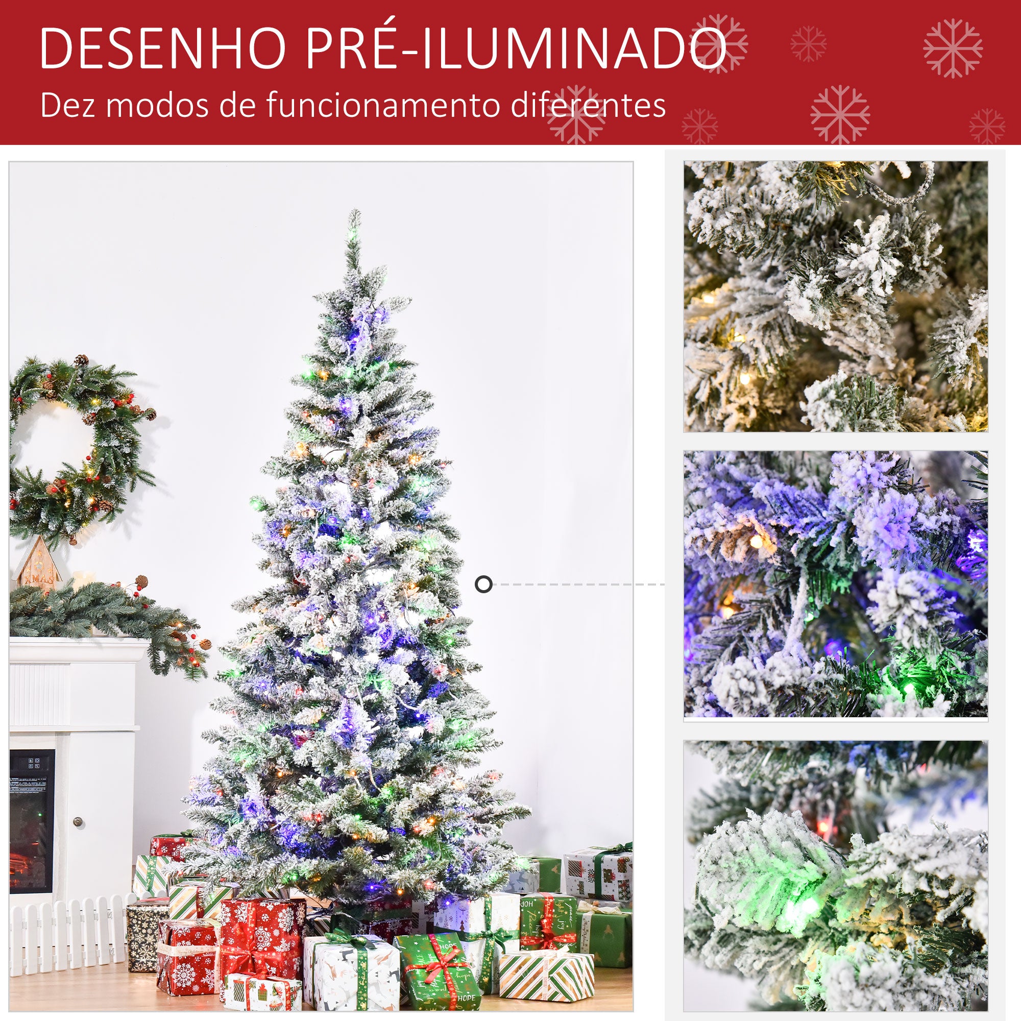 Árvore de Natal – 210 cm – Verde – PVC