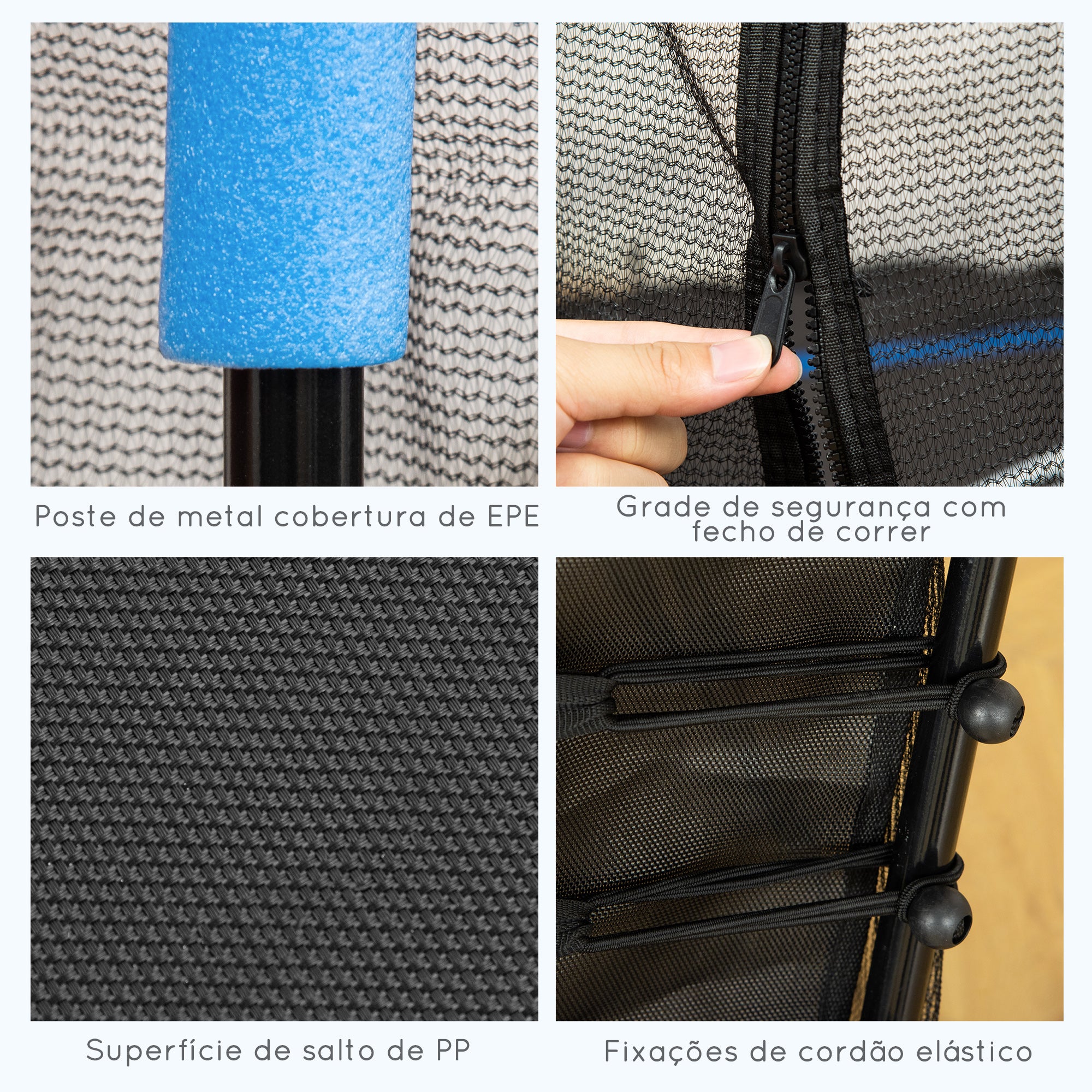 Trampolim Infantil Ø163,5x190 cm Azul