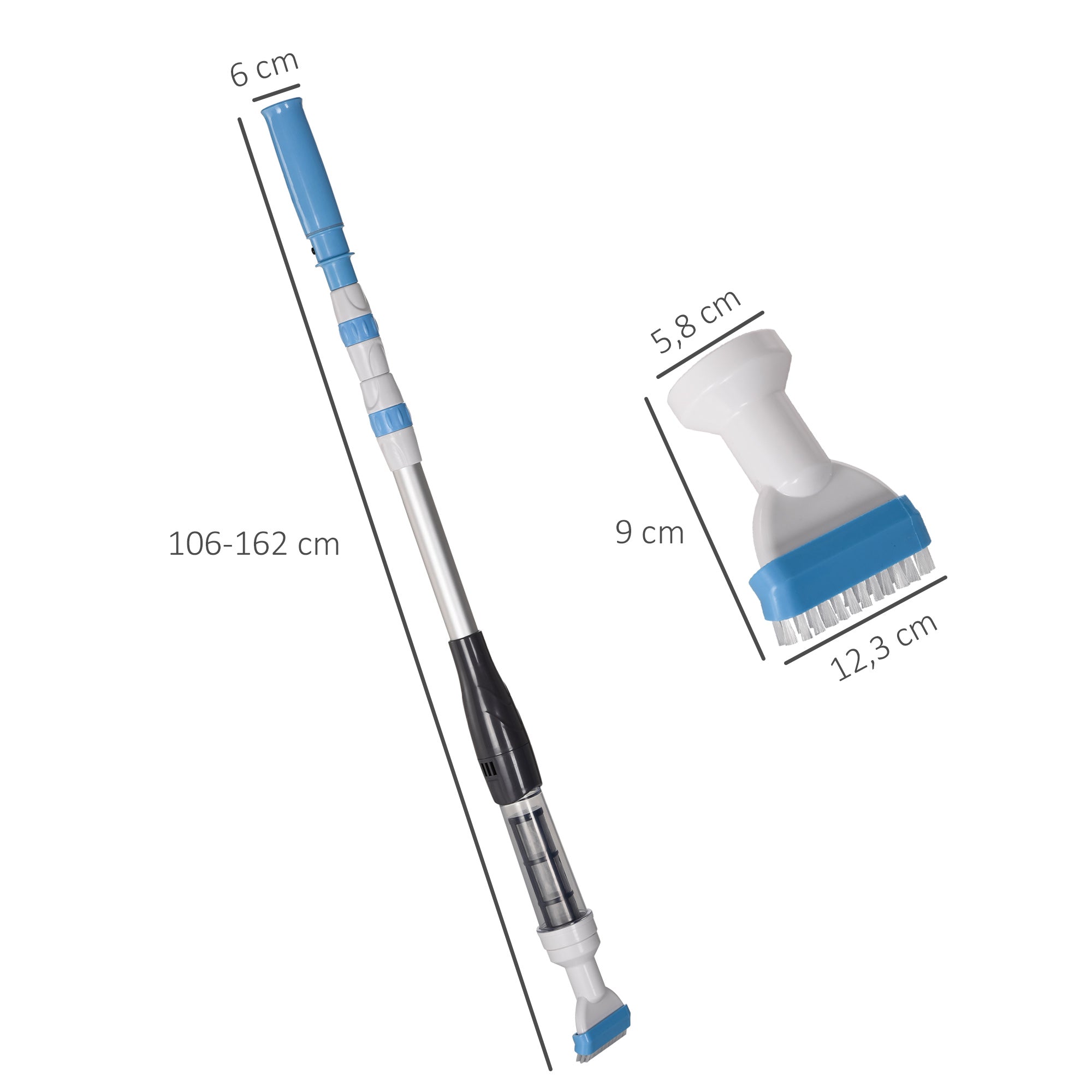 Aspirador de Piscina Manual Multicor Ø6x162 cm